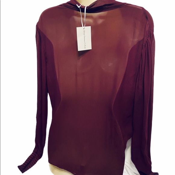 NWT YOUNG FABULOUS &BROKE On The Road Haty CHIFFON TOP - Picture 3 of 12